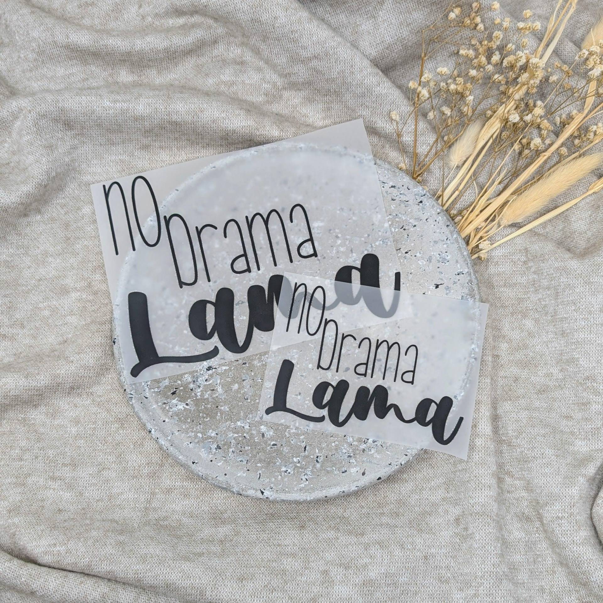 Bügelbild Spruch No Drama Lama Bügelbild Spruch No Drama Lama von PimpMyTex