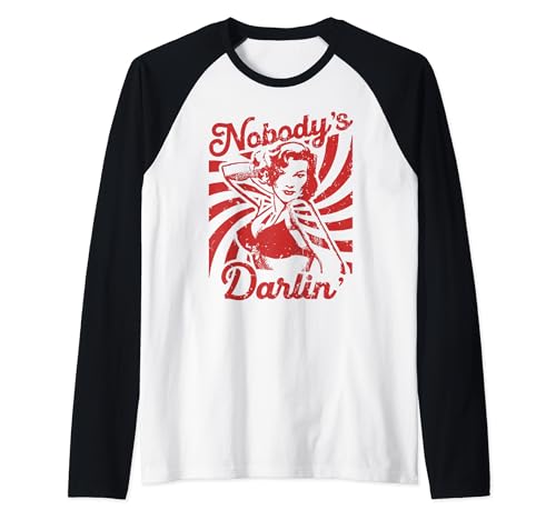 Nobody's Darlin' Vintage Pinup Rockabilly 1950er Jahre Damen Raglan Nobody's Darlin' Vintage Pinup Rockabilly 1950er Jahre Damen Raglan von Pin-up Retro