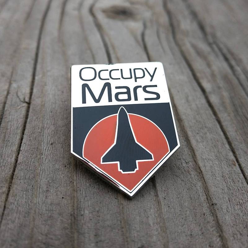 Occupy Mars Emaille Pin - Weltraum Wissenschafts Astronomie Anstecknadel Hutnadel von PinAlchemy