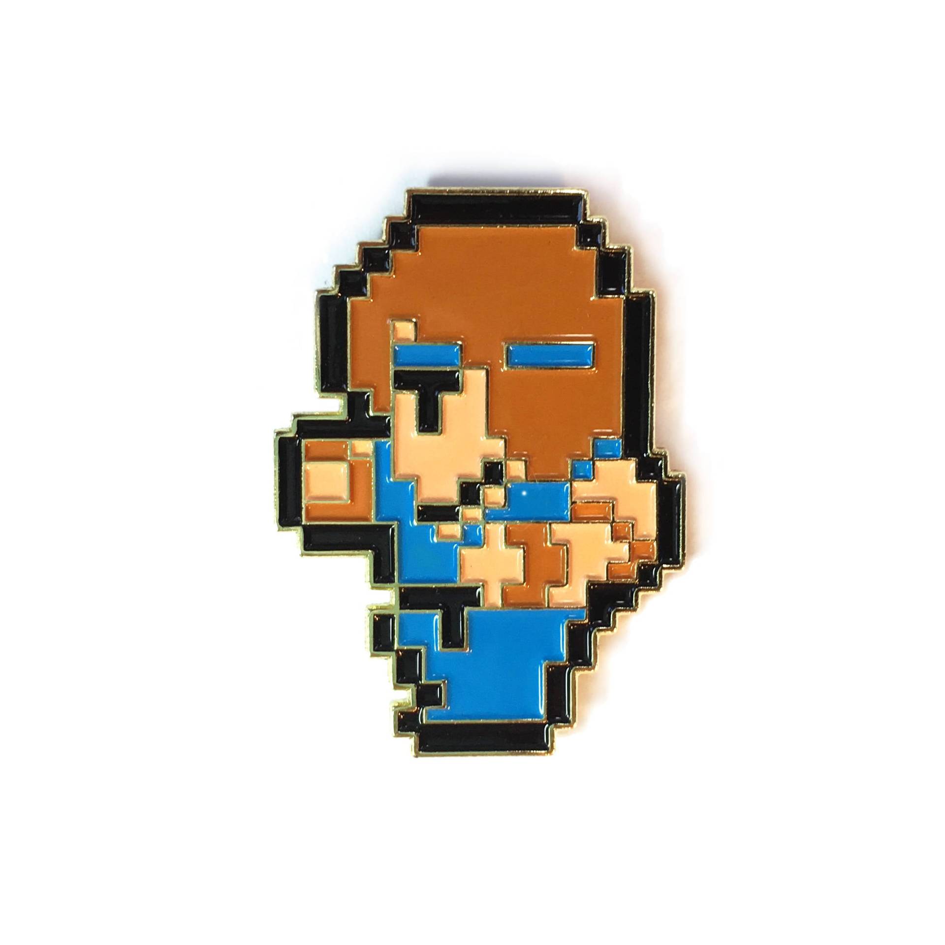 Retro 80Er Jahre Final Fantasy Nes Inspiriert 8-Bit Emaille Pin | Schwarzer Gürtel Anstecknadel Videospiel Nostalgie von PinBotShop