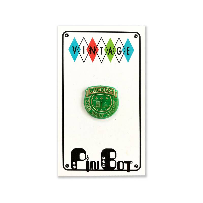 Vintage Mickeys Malz Schnaps Pin - Retro Bier Anstecker von PinBotShop
