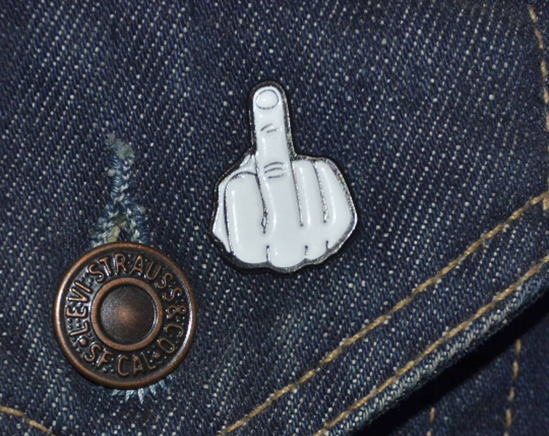 The Finger Pin White | Max. Dim. 22mm - Enamel Metal Lapel Badge Rude Sign, Fukfinger The Finger Pin White | Max. Dim. 22mm - Enamel Metal Lapel Badge Rude Sign, Fukfinger von PinManiaAT