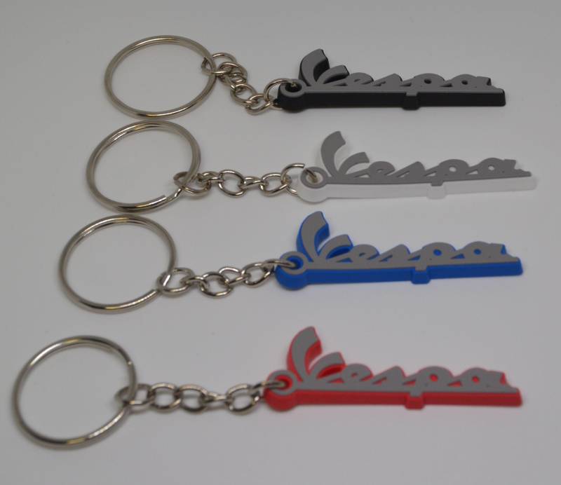 Vespa Soft Key Ring/Chain - Lightweight, Bendable, Do Not Scratch Any Piant Max. Dim. 2 Inch/5cm Scooter, Roller Keyring Keychain Mc von PinManiaAT