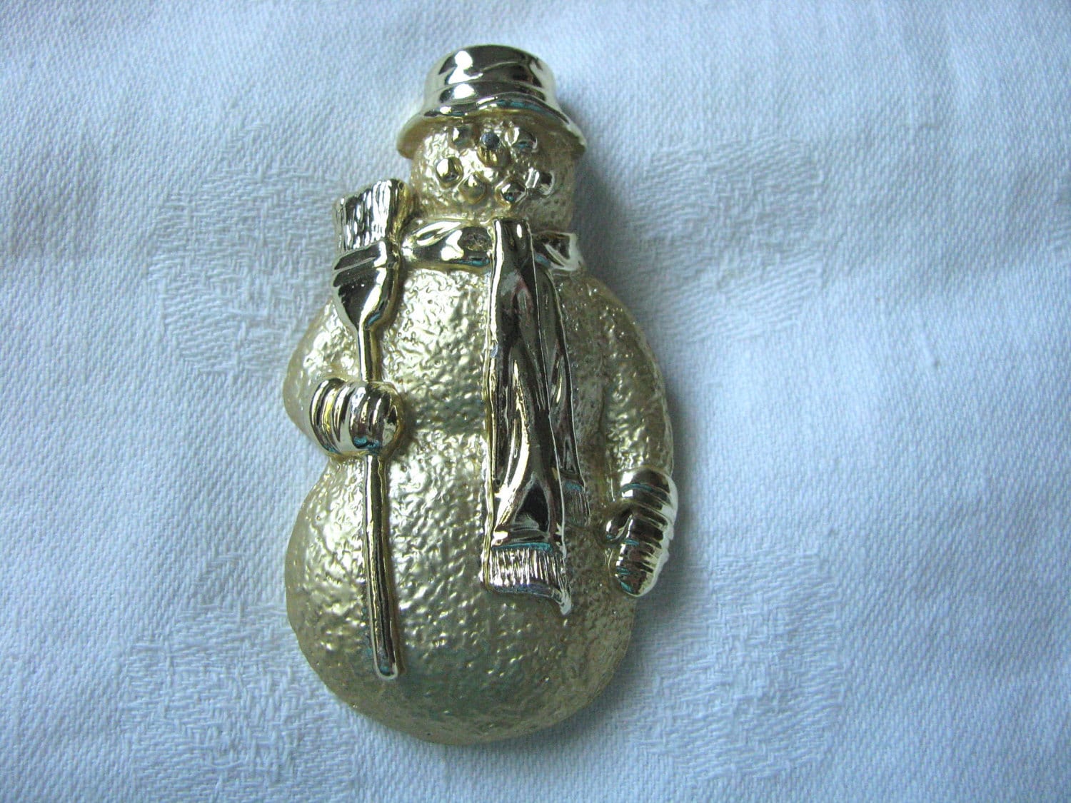 Gold Ton Schneemann Brosche Von Ajc Vintage Urlaub Pin Vintage von PinMePins