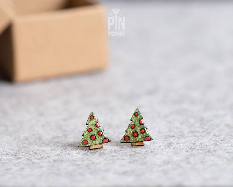 Weihnachtsbaum Funky Ohrringe - Urlaub Schmuck Fun Stocking Stuffer Oder Wichteln Geschenk von PinTonik