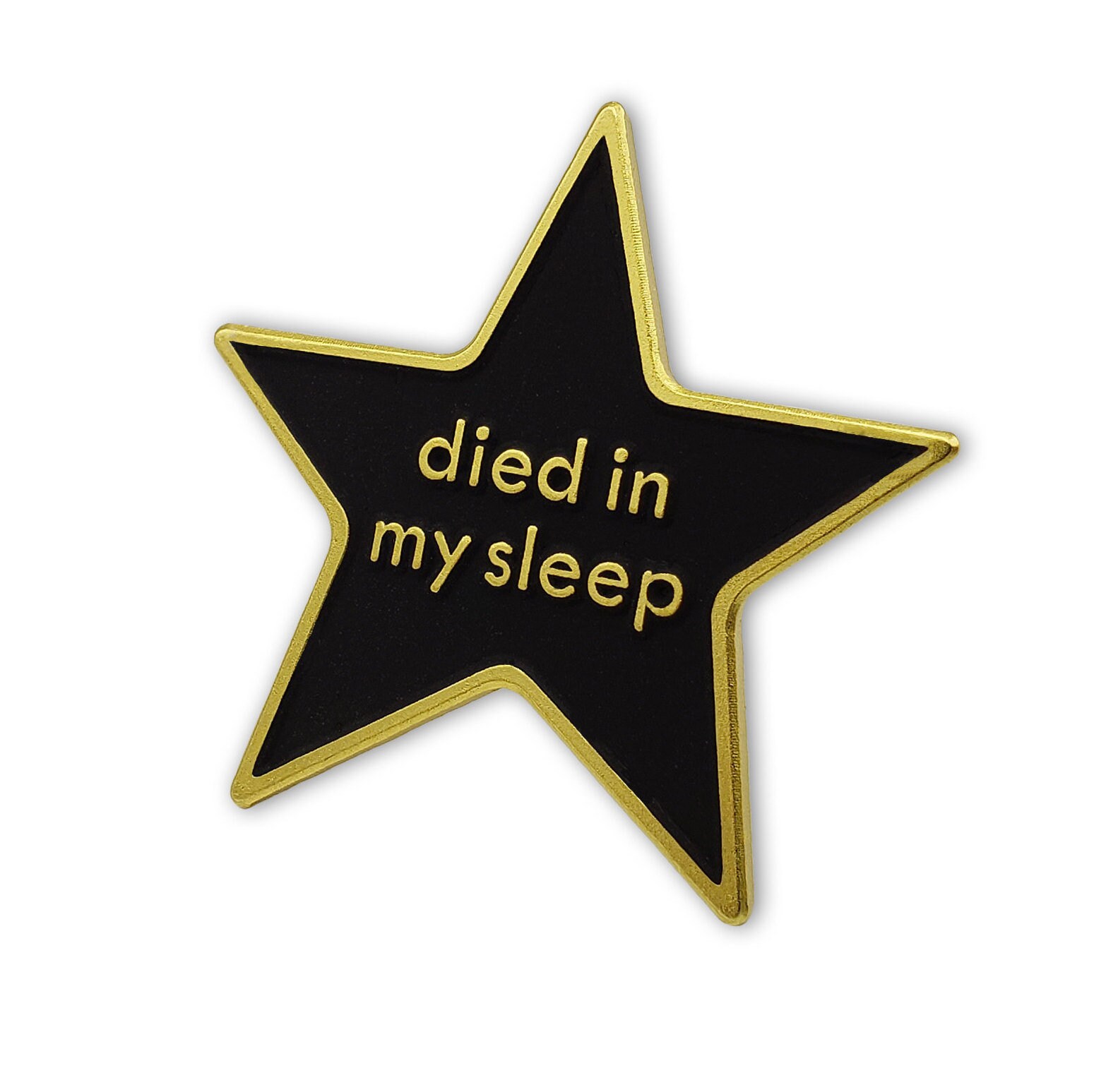 Starb Im Schlaf Schwarz Stern Pin von PinTryst