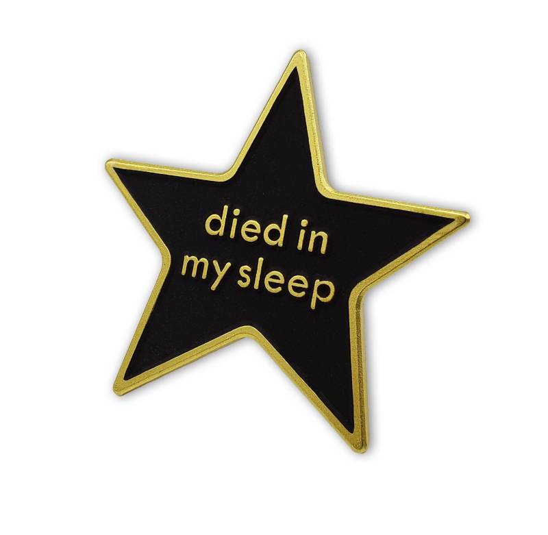 Starb Im Schlaf Schwarz Stern Pin von PinTryst
