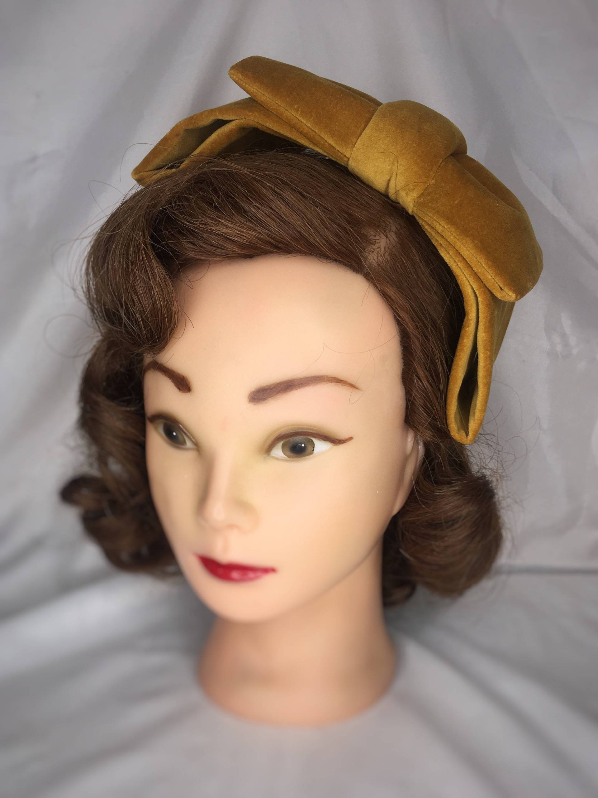 Samt Schleifen Haarreif 50Er 60Er Jahre Stil Fascinator von PinUpCurl