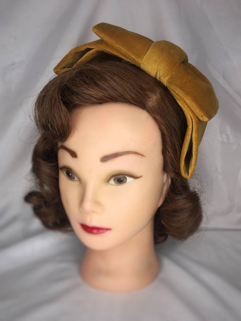 Samt Schleifen Haarreif 50Er 60Er Jahre Stil Fascinator von PinUpCurl
