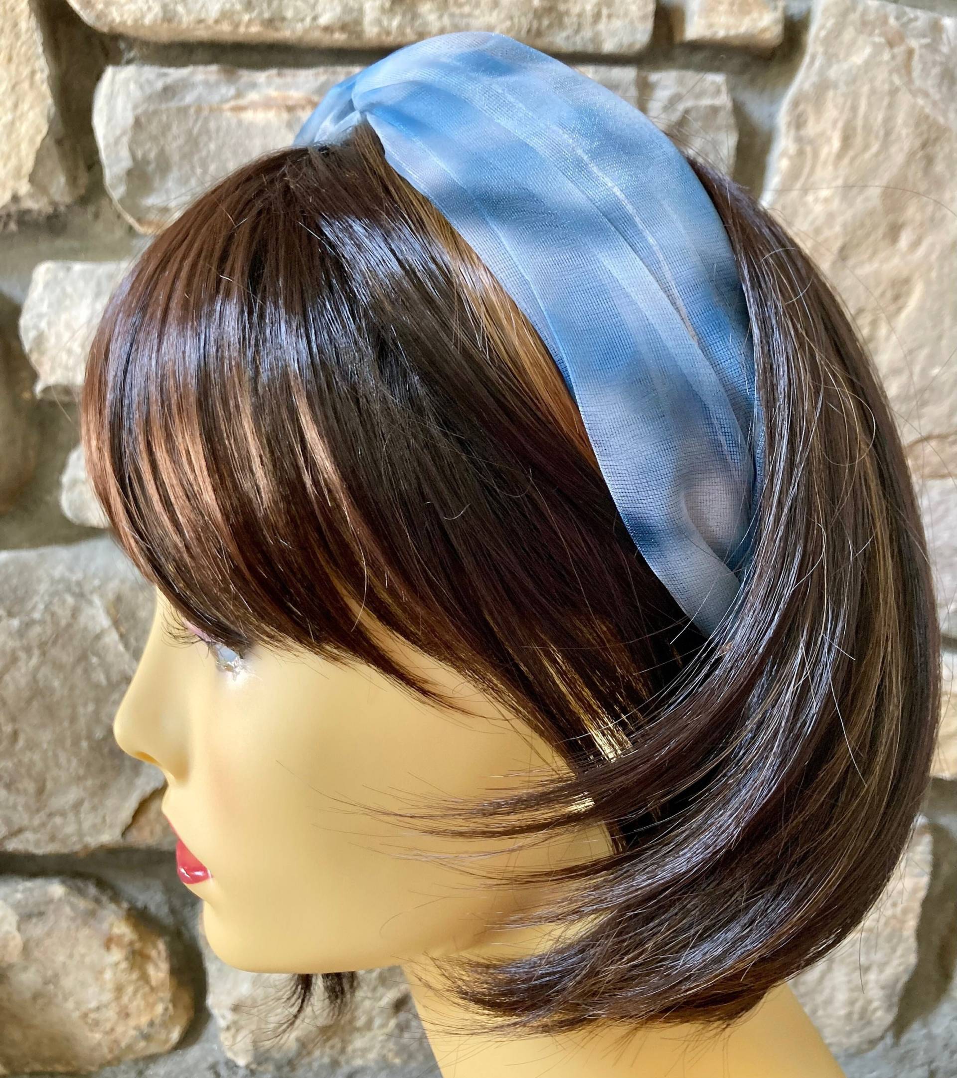 Chiffon Stirnband Für Frauen, Gestreifte Stirnbänder, Strukturierte Erwachsene, Trendige Stirnbänder Kurze Haare, Twist von PinUpGirlHair