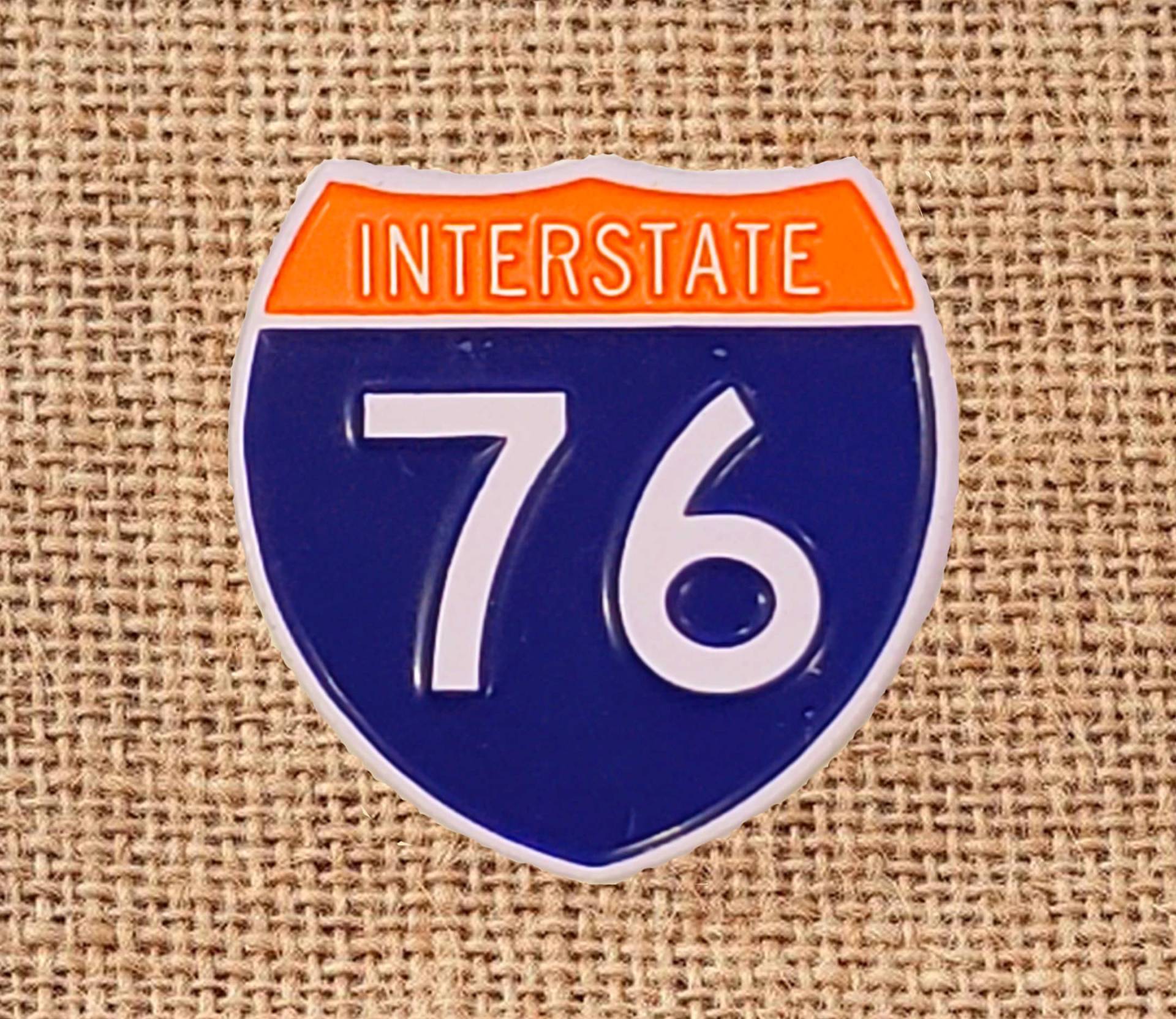 Interstate I-76 Anstecknadel Aus Emaille von Pinadelphia