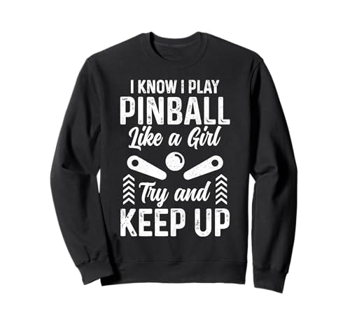Pinball Girl Arcade Spiel Retro Vintage Pinball Sweatshirt Pinball Girl Arcade Spiel Retro Vintage Pinball Sweatshirt von Pinball Apparel & Gifts