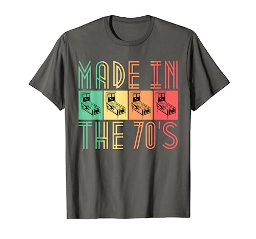 Made In The 70s Pinball Shirt Retro Arcade Gifts For Men T-Shirt von Pinball by 14th Floor