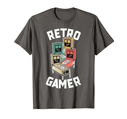 Retro Gamer Pinball Machine Shirt For Men Vintage Arcade T-Shirt von Pinball by 14th Floor