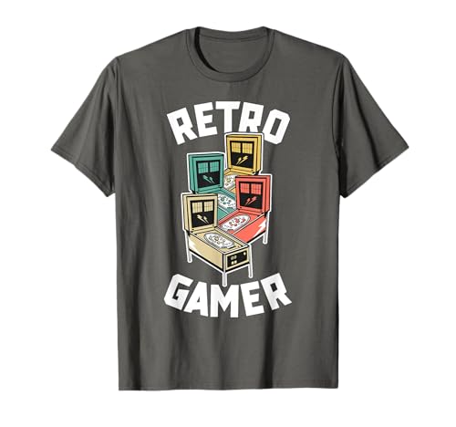 Retro Gamer Pinball Machine Shirt For Men Vintage Arcade T-Shirt von Pinball by 14th Floor