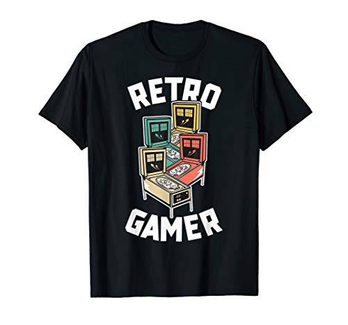 Retro Gamer Pinball Machine Shirt For Men Vintage Arcade T-Shirt von Pinball by 14th Floor
