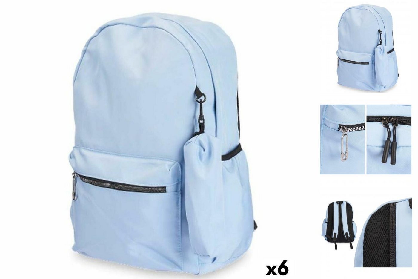 Pincello Rucksack Kinder-Rucksack Hellblau 37 x 50 x 7 cm 6 Stück von Pincello