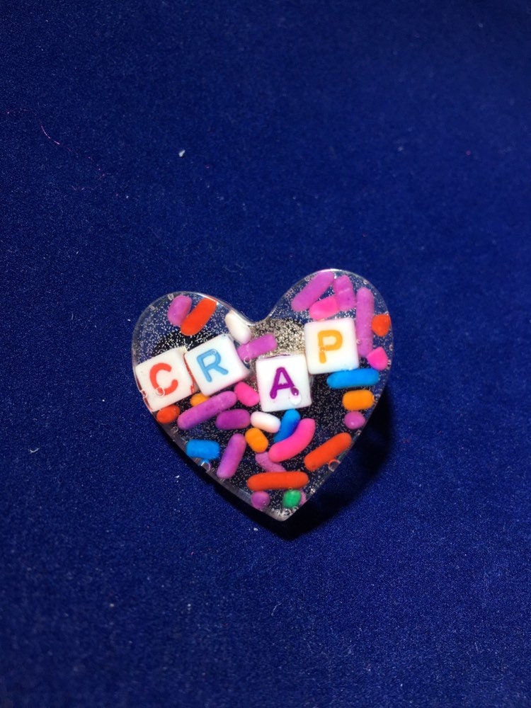 Crap Herz Pin Handgefertigt Mit Streuseln von PindigoGrrrls
