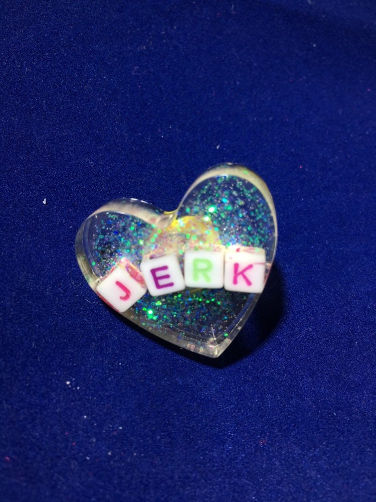 Jerk Herz Pin Handgefertigt Mit Glitzer von PindigoGrrrls