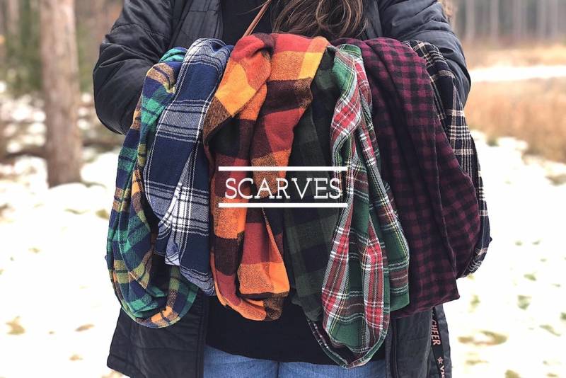 Räumung Flanell Kariert, Infinity Schal, Modeschal, Karierte Mode, Wintermode, Winterschal, Kariertes Tuch von PineandPaperStudio