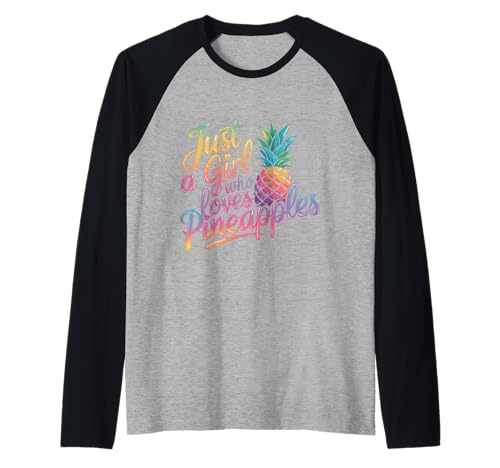 Ananas Just A Girl Who Loves Ananas Raglan von Pineapple Tropical Hawaiian Fruit