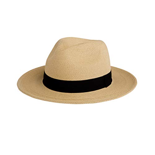 Ananas & Stern Sonnenhut Fedora Strandhut Fedora, feines Geflecht, LSF 50+, für Unisex, Beige, Medium Ananas & Stern Sonnenhut Fedora Strandhut Fedora, feines Geflecht, LSF 50+, für Unisex, Beige, Medium von Pineapple&Star Hat