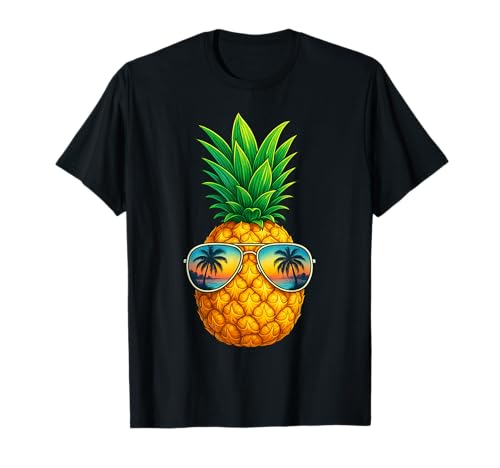 Ananas mit Sonnenbrille Hawaii Herren Damen Kinder T-Shirt von Pineapples Sunglasses Pineapple Lover Co.