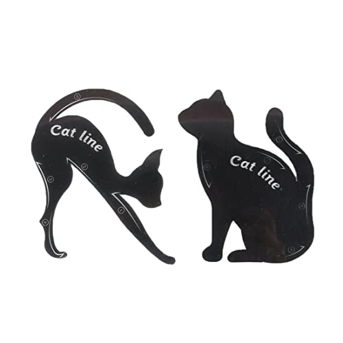 2pcs Cat Eyeliner Vorlage Premium PVC Material Rauchige Augen Make -up -Applikatoren Katzenform Eye Liner Guide Schablone Schablone für Make -up -Anfänger Make -up von Pineeseatile