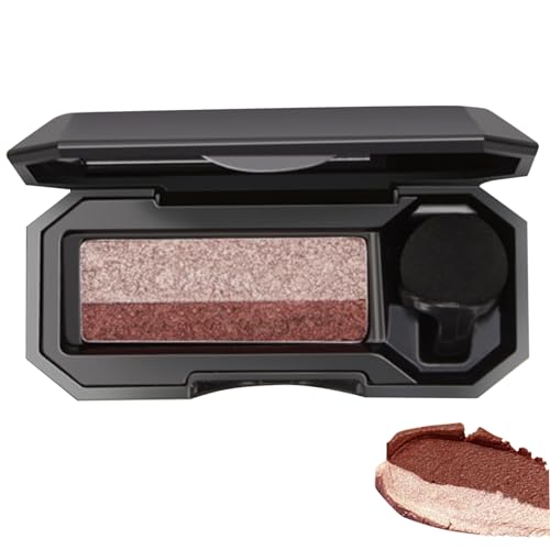 Lidschattenpalette Lidschattenpalette 2 Farben Lidschattenpalette Make-up mit kleiner Schwammbürsten wasserdicht, lang anhaltende tragbare zweifarbige Lidschatten hochpigmentierter Stil 1 von Pineeseatile