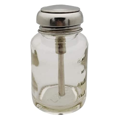 Pumpenspender Push -Glasflasche Pumpen Alkoholspender für Nagellack -Make -up -Entferner 80 ml drücken von Pineeseatile
