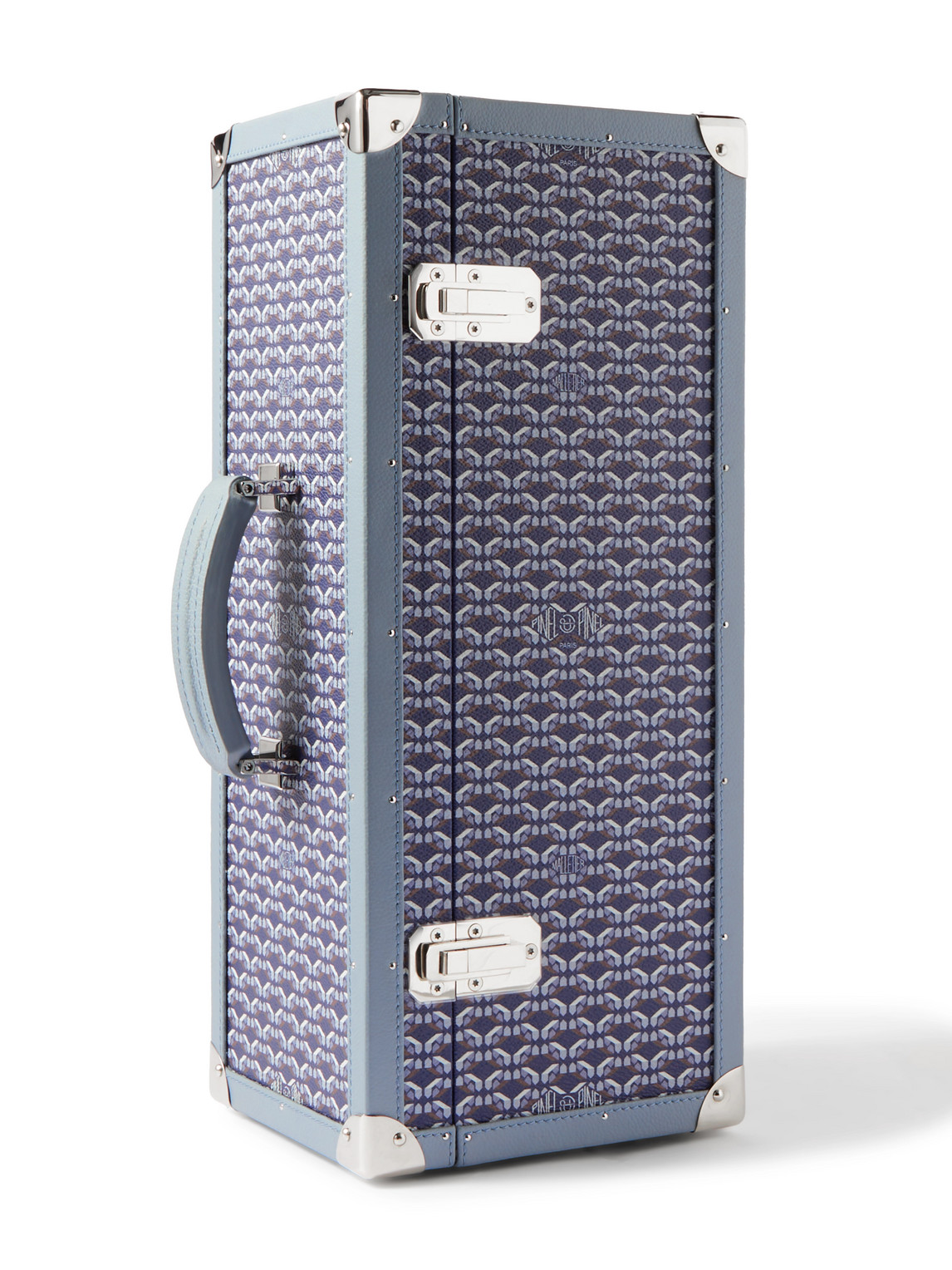 Pinel et Pinel - Up & Down Printed Coated-Canvas Wrapped Wood Three-Piece Watch Winder Trunk - Men - Blue Pinel et Pinel - Up & Down Printed Coated-Canvas Wrapped Wood Three-Piece Watch Winder Trunk - Men - Blue von Pinel et Pinel
