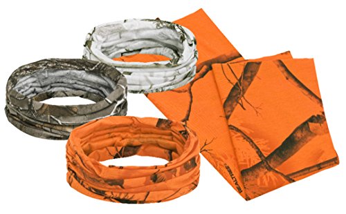 PINEWOOD UNISEX CAMOU SCHAL TUBE Halstuch 3er Pack Schneetarn, AP Blaze, Realtree von Pinewood