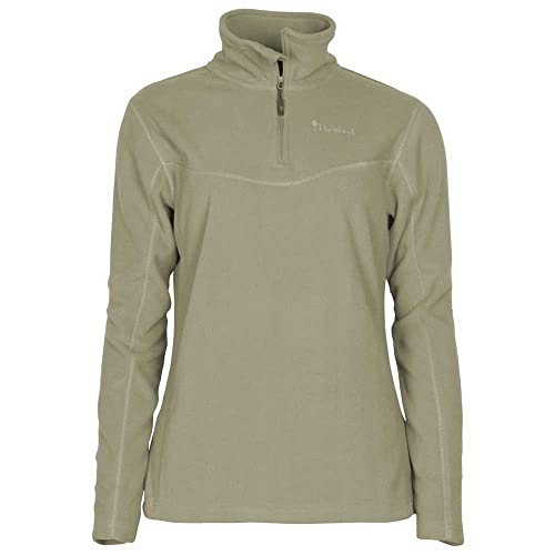 Pinewood 3069 Tiveden Damen Fleece Sweater Mid Khaki (248) L von Pinewood