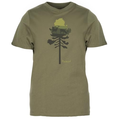Pinewood 3449 Finnveden Recycled Outdoor Damen T-Shirt Olive Melange Pine Tree (769) L von Pinewood