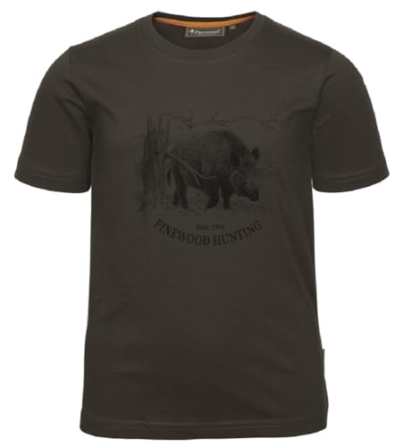 Pinewood 6451 Wildschwein T-Shirt Kids Suede Brown (241) 164 von Pinewood