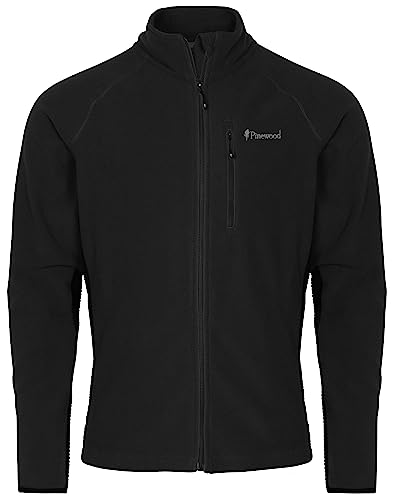 Pinewood Air Vent Fleece Jacke für Herren. Zum Wandern, Trekking, Jagd, Hundesport und vielen Outdoor-Aktivitäten (SCHWARZ, L) von Pinewood