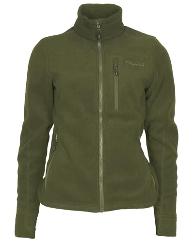 Pinewood Damen Fleecejacke Grün - Nachhaltige Outdoorjacke aus 100% recyceltem Polyester - Ideal für Jagd, Hundesport und Alltag - XXL, Grün von Pinewood