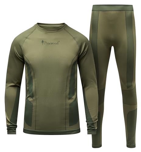 Pinewood Herren Seamless Funktionsunterwäsche Set - Hochelastisches Baselayer Set mit weichem 4-Wege-Stretch-Material und körpernaher Passform - Reguliert Körpertemperatur und Geruch von Pinewood