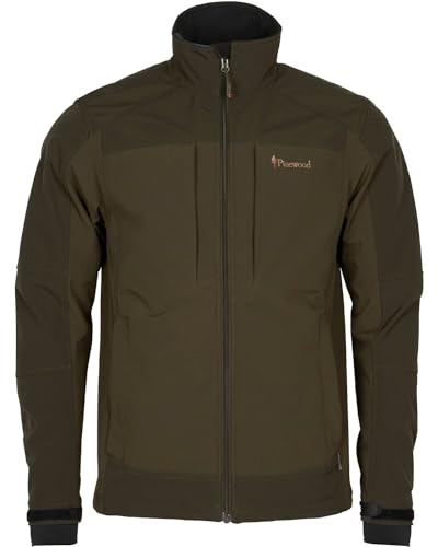 Pinewood Jacke Smaland Stretch Shell Dark Olive/Suede Brown M von Pinewood