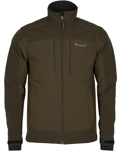 Pinewood Jacke Smaland Stretch Shell Dark Olive/Suede Brown XL von Pinewood