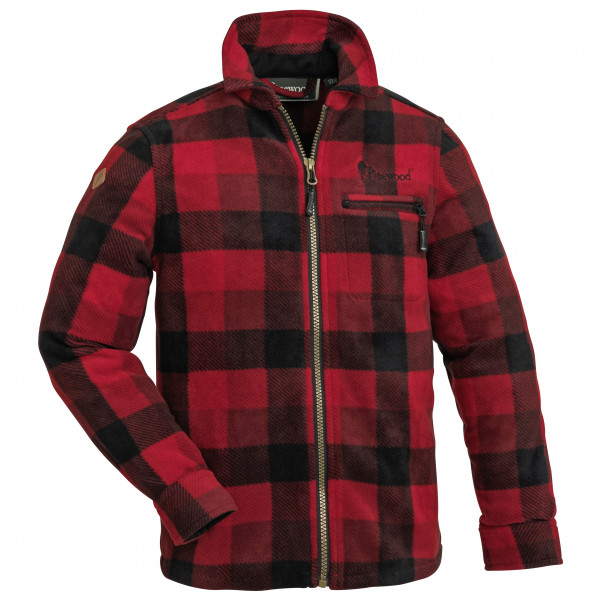 Pinewood - Kid's Kanada Fleece Hemd - Fleecejacke Gr 116 rot von Pinewood