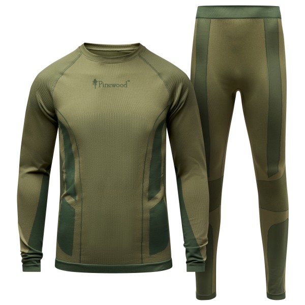 Pinewood - Seamless Function Base Layer Set - Kunstfaserunterwäsche Gr M-L oliv von Pinewood