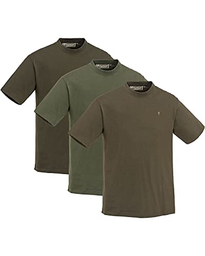 Pinewood T-Shirt 3-Pack Angeln/Jagd/Outdoor Shirt Grün/J.Braun/Khaki 3 Stück (XXXXXL) von Pinewood