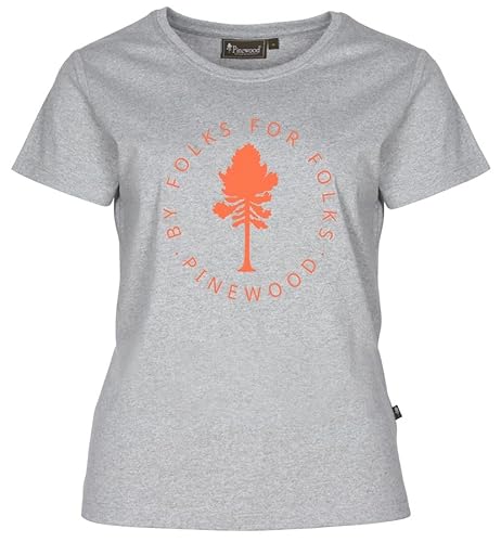 Pinewood Tree Damen T-Shirt L.Grey Melange, M von Pinewood