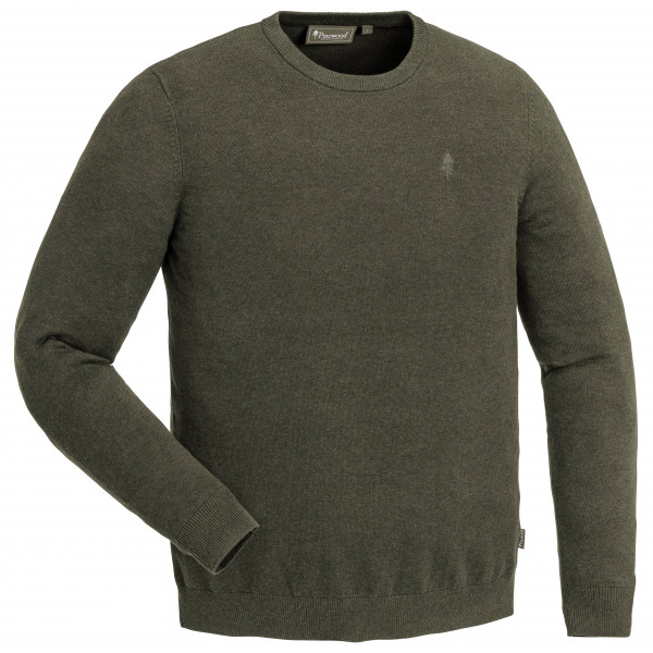 Pinewood - Värnamo Crewneck Knitteds Sweater - Pullover Gr XXL oliv/braun von Pinewood