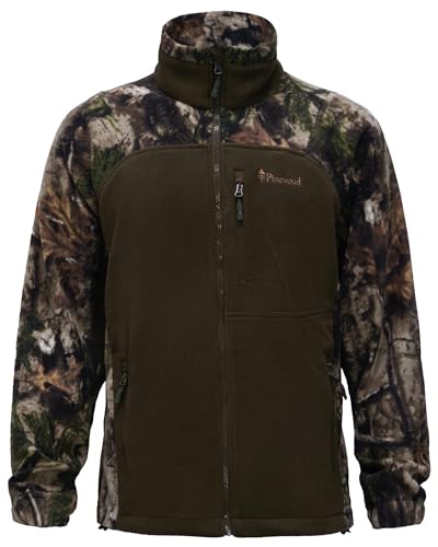 Pinewood unisex Furudal Hunters Camou Fleecejacke - Camouflage Fleece mit praktischen Taschen - ideal für die Jagd, bequeme Passform mit geradem Schnitt und verstellbarem Saum von Pinewood