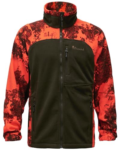 Pinewood unisex Furudal Hunters Camou Fleecejacke - Camouflage Fleece mit praktischen Taschen - ideal für die Jagd, bequeme Passform mit geradem Schnitt und verstellbarem Saum von Pinewood