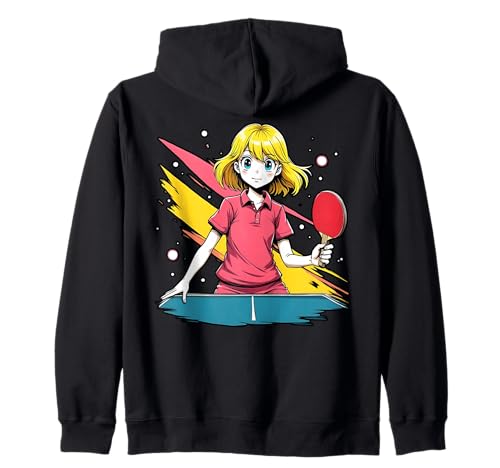Charmantes Tischtennis-Mädchen Kapuzenjacke Charmantes Tischtennis-Mädchen Kapuzenjacke von Ping Pong Champion Girl Power Apparel