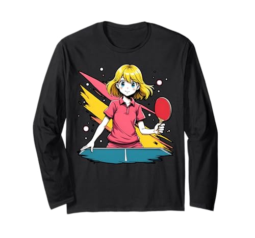Charmantes Tischtennis-Mädchen Langarmshirt Charmantes Tischtennis-Mädchen Langarmshirt von Ping Pong Champion Girl Power Apparel