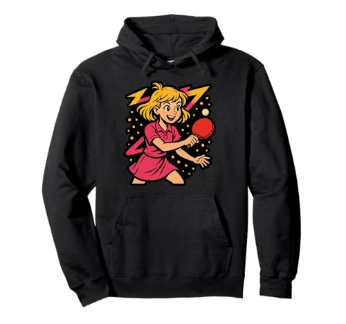 Charmantes Tischtennis-Mädchen Pullover Hoodie Charmantes Tischtennis-Mädchen Pullover Hoodie von Ping Pong Champion Girl Power Apparel